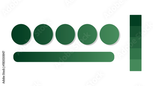 Abstract gradient background with Forest Green and Emerald Green color palette. Abstract illustration with gradient blur design. Blurred colored abstract background. Colorful gradient