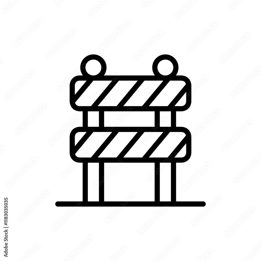 roadblock icon line vector design template with trendy style roadblock icon line vector design template with trendy style