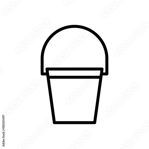 buckets icon line vector design template with trendy style