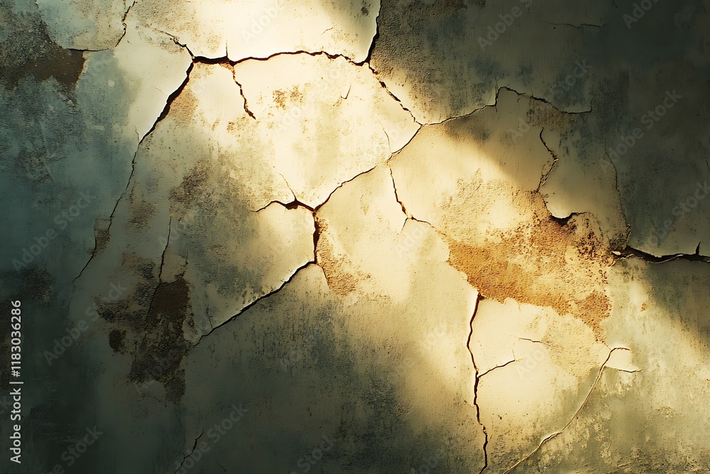 Old grunge room with sun rays from window on vintage background Old grunge room with sun rays from window on vintage background
