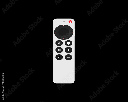 home theater night shot from viewer's perspective out of focus television lights remote control in close up.remote work vector.	