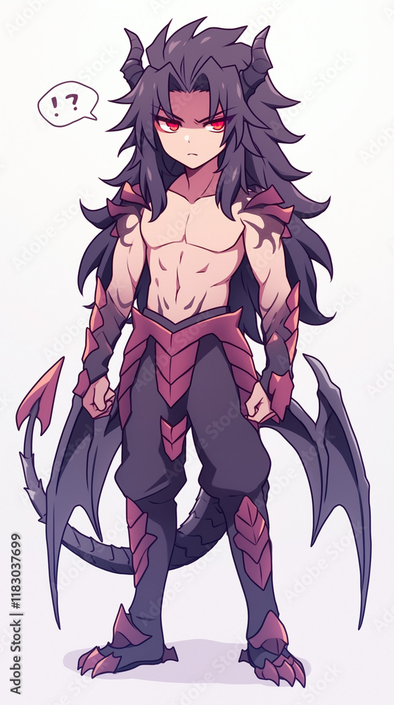 Fierce Dragon-like Fantasy Character Illustration Fierce Dragon-like Fantasy Character Illustration