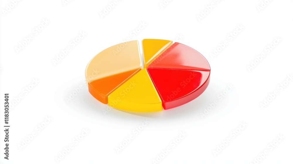 Fototapeta premium Flat Design Financial Counseling Icon with Colorful Segments