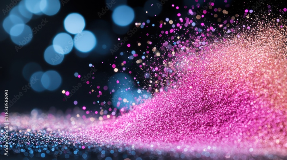 Obraz premium Stunning Macro Close-Up of Glittery Eyeshadow Palette with Sparkles