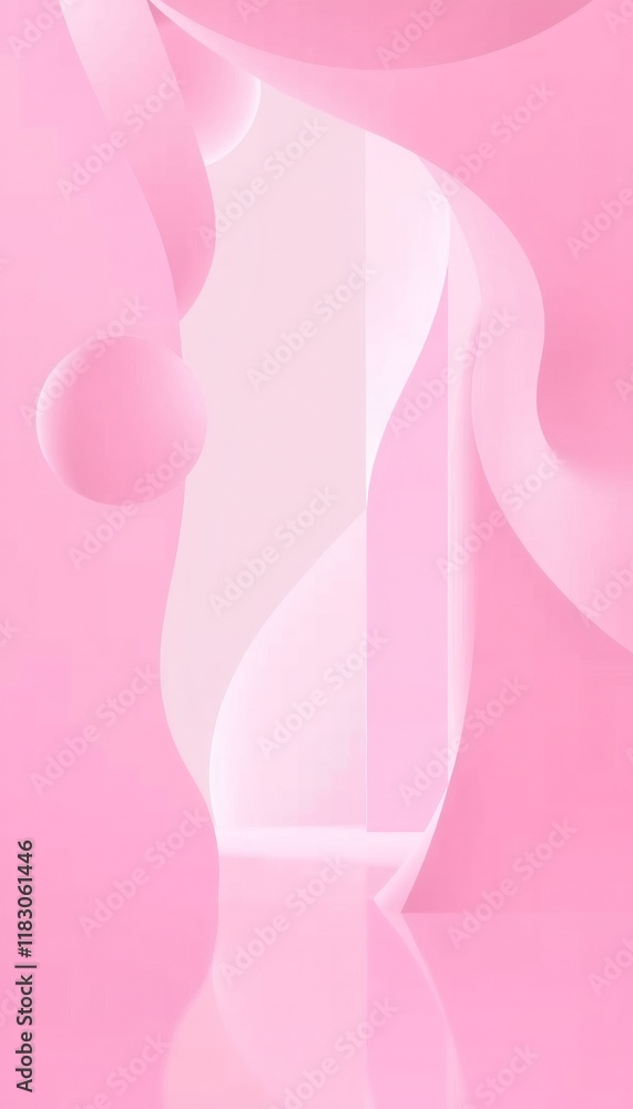 Abstract pink curved shapes. Abstract pink curved shapes.