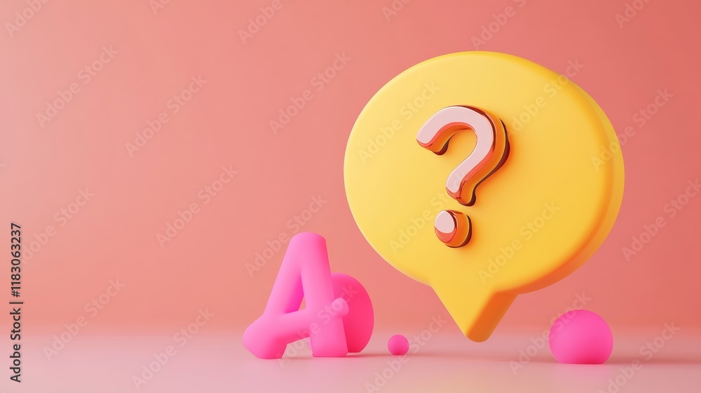 3d QA Speech bubble with question and exclamation mark icon. Talk message box with question sign. FAQ symbol concept. 3d rendering. Vector illustration 3d QA Speech bubble with question and exclamation mark icon. Talk message box with question sign. FAQ symbol concept. 3d rendering. Vector illustration