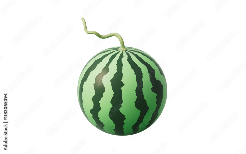 Watermelon fruit with sweet and refreshing taste, 3d rendering. Watermelon fruit with sweet and refreshing taste, 3d rendering.