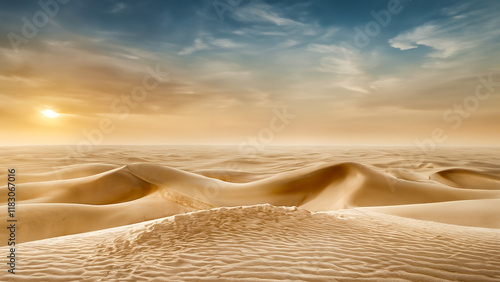 Landscape in the desert with an incipient storm. High quality photo photo