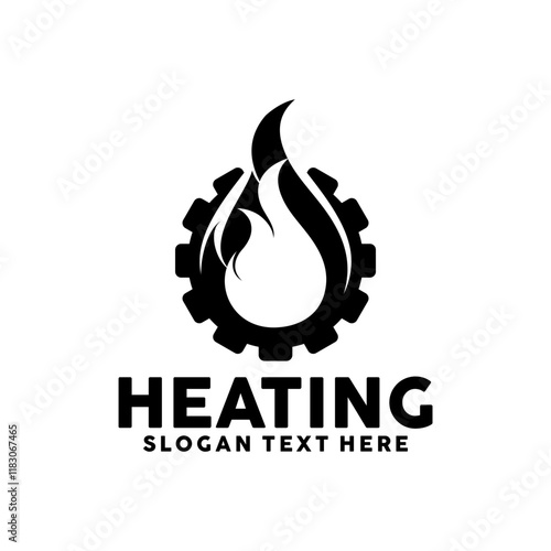 heating logo design vector art