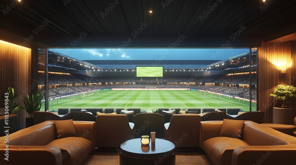 custom made wallpaper toronto digitalLuxurious Football Stadium VVIP Lounge with Plush Seating and High End Amenities