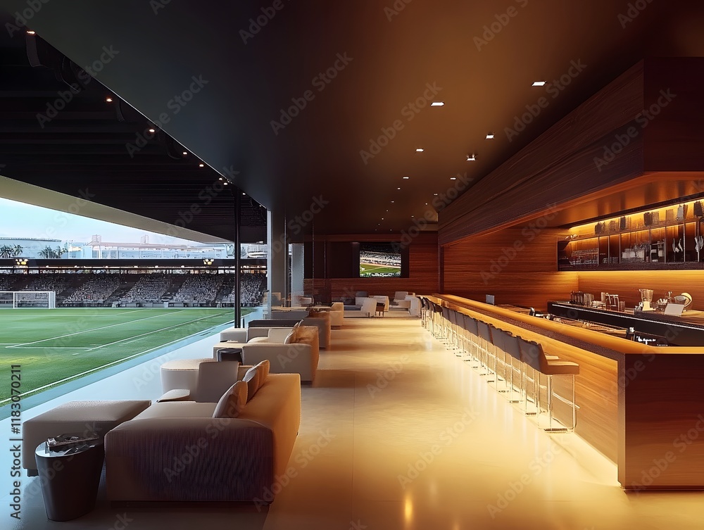 custom made wallpaper toronto digitalLuxurious VIP Lounge Area in a Modern Football Stadium with Sophisticated Design and Amenities