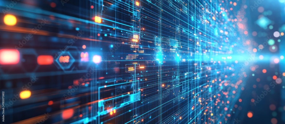 Abstract digital data stream background. Abstract digital data stream background.