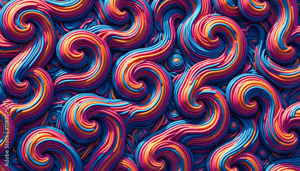 Vibrant Psychedelic Fluid Swirls Background Vibrant Psychedelic Fluid Swirls Background