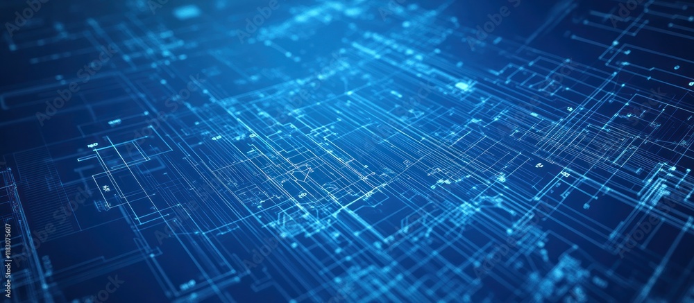 Obraz premium Abstract digital network data flow.