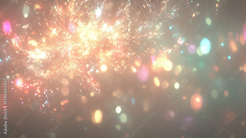 Obraz premium Sparkling Festive Lights Abstract Background Design