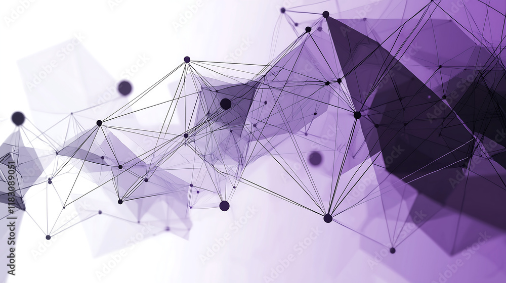 abstract geometric purple network design with futuristic structure and digital connections abstract geometric purple network design with futuristic structure and digital connections