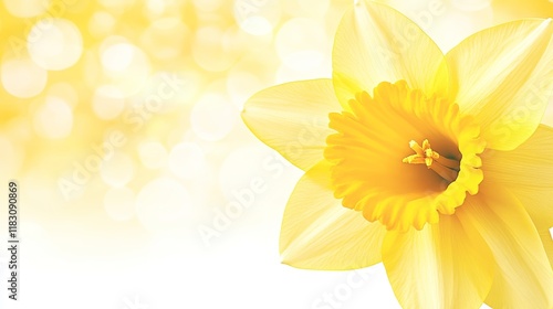 Wallpaper Mural Springtime Daffodil Bloom, Yellow Flower Closeup Torontodigital.ca