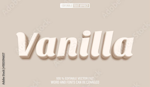 Editable 3d text style effect - Vanilla text effect Template