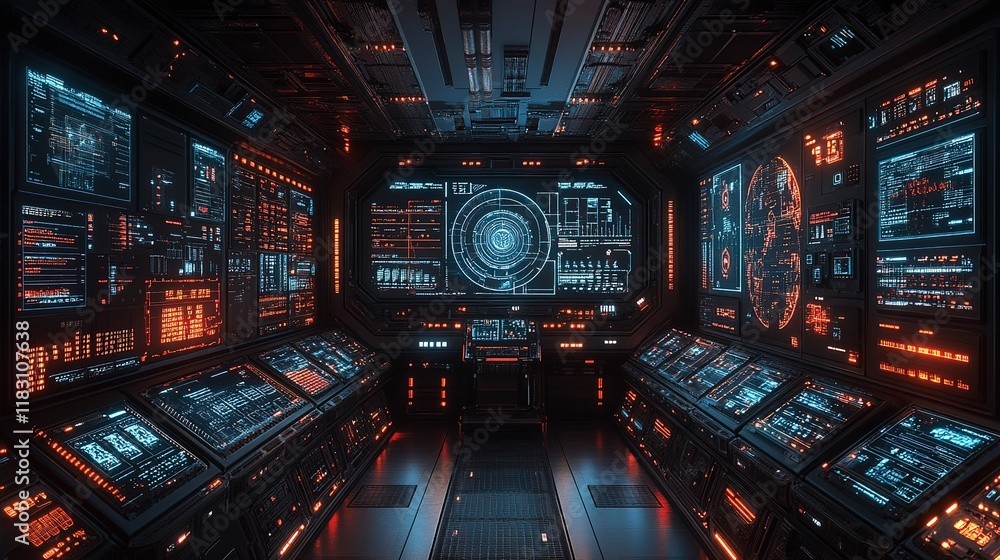 Futuristic Spaceship Bridge Control Room Interior Design Futuristic Spaceship Bridge Control Room Interior Design