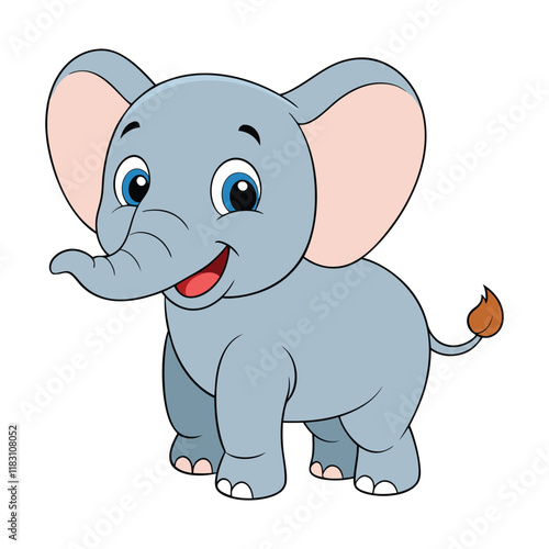 A Cute Cartoon Elephant Illustration