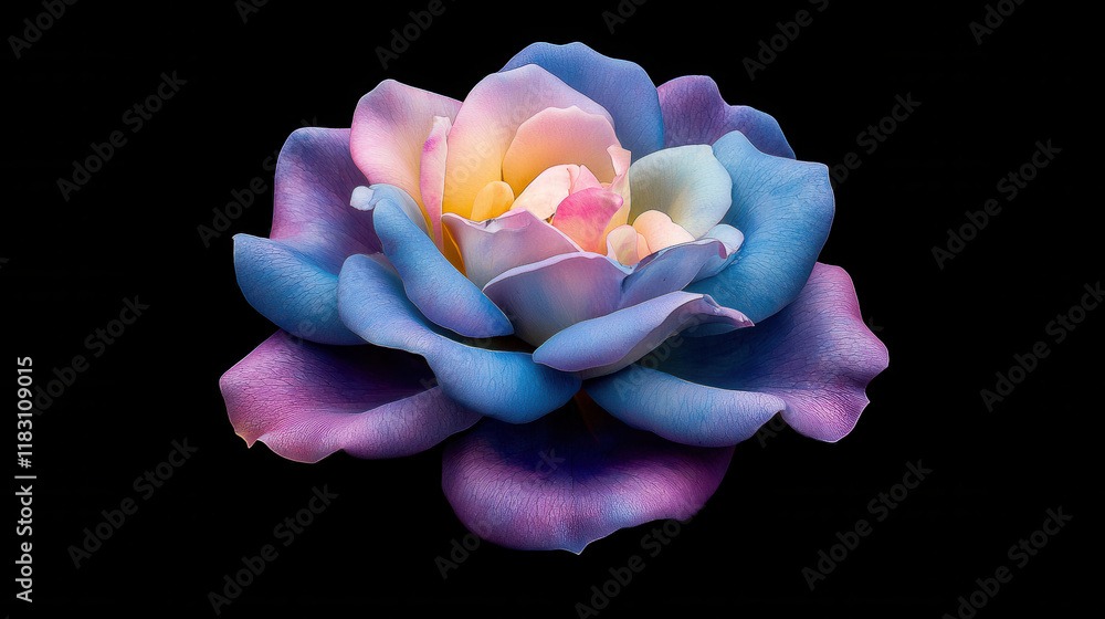mystical hybrid tea rose with pastel blue and purple petals, showcasing delicate hues and captivating beauty mystical hybrid tea rose with pastel blue and purple petals, showcasing delicate hues and captivating beauty