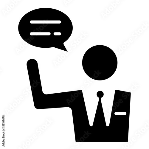 Businessman talking icon