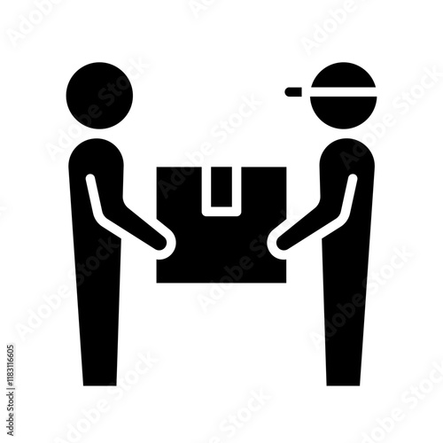 Delivery service icon in glyph style