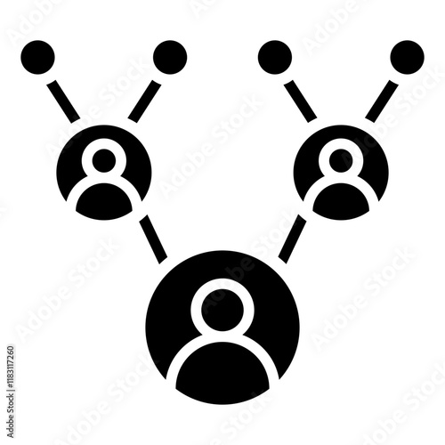 Pandemic icon in glyph style