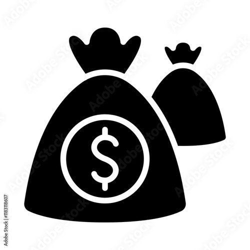 Debt icon in glyph style