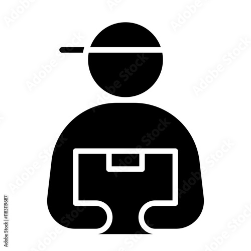 Delivery service icon in glyph style