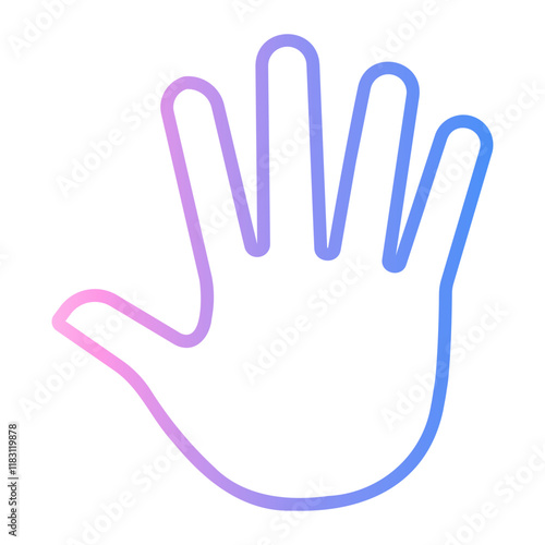hand Line Gradient Icon