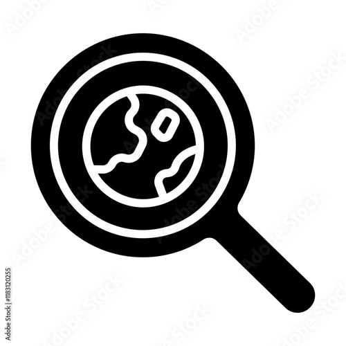 Search engine icon in glyph style