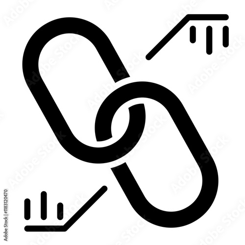 Link icon in glyph style