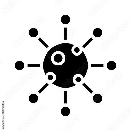 Virus icon in glyph style