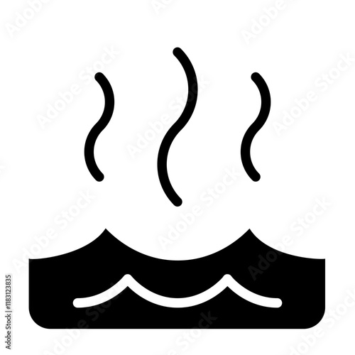 Evaporate icon in glyph style