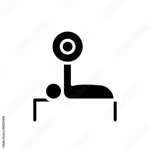 Para-powerlifting icon in glyph style