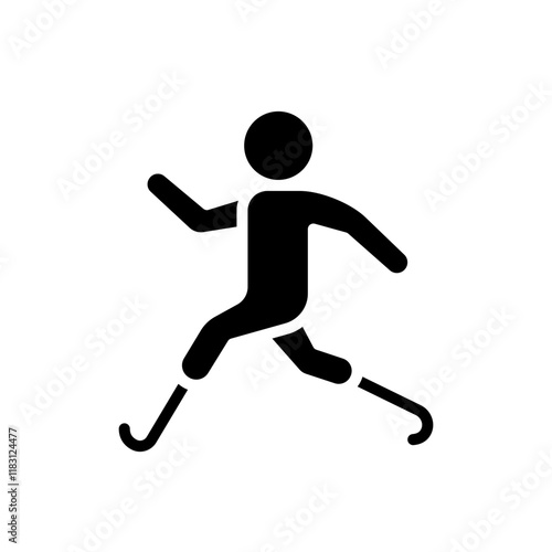 Para-athletics icon in glyph style