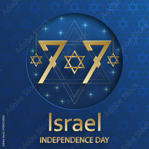 Happy Independence day of Israel card for festive 77 years