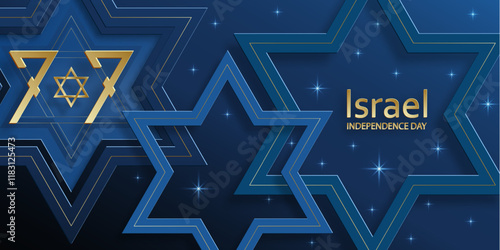 Happy Independence day of Israel card for festive 77 years