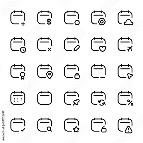 calendar line style, perfect for user interface projects photo