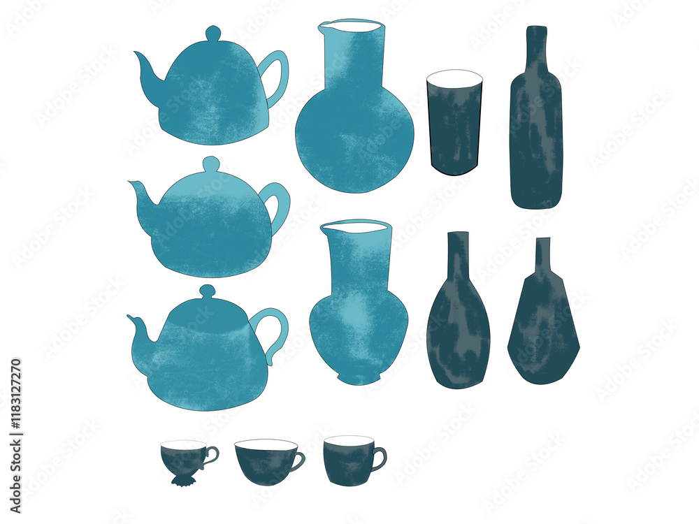 Kitchen set blue color Kitchen set blue color