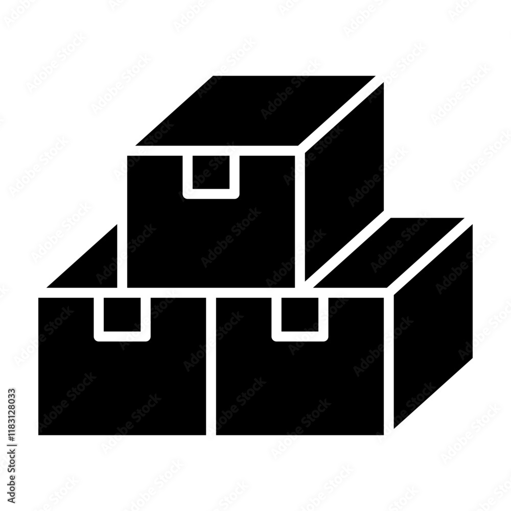 Box icon in glyph style Box icon in glyph style