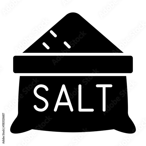 Salt icon in glyph style