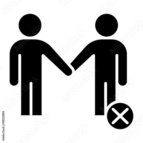 Stop touching icon in glyph style