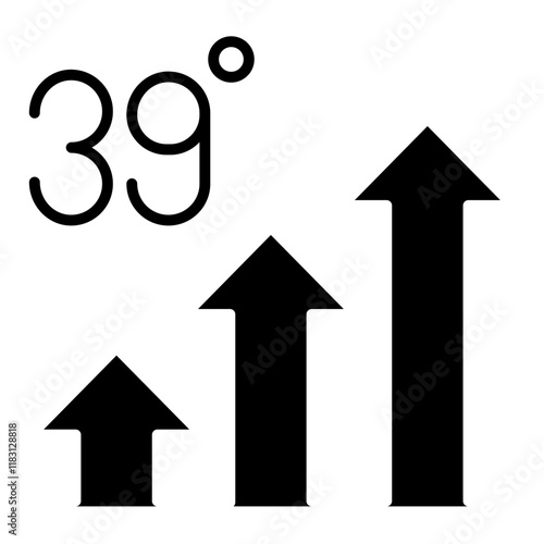 High fever icon in glyph style