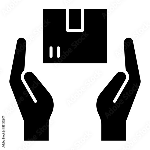 Delivery service icon in glyph style