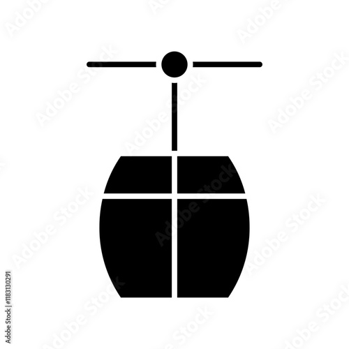 cable car glyph icon