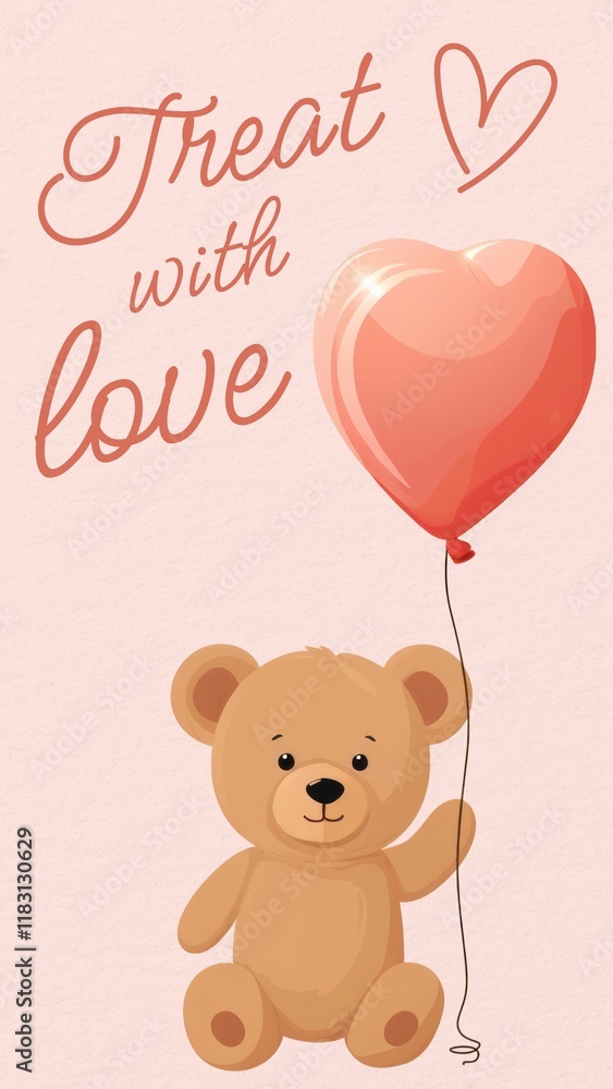 Obraz premium Treat with love Facebook story template