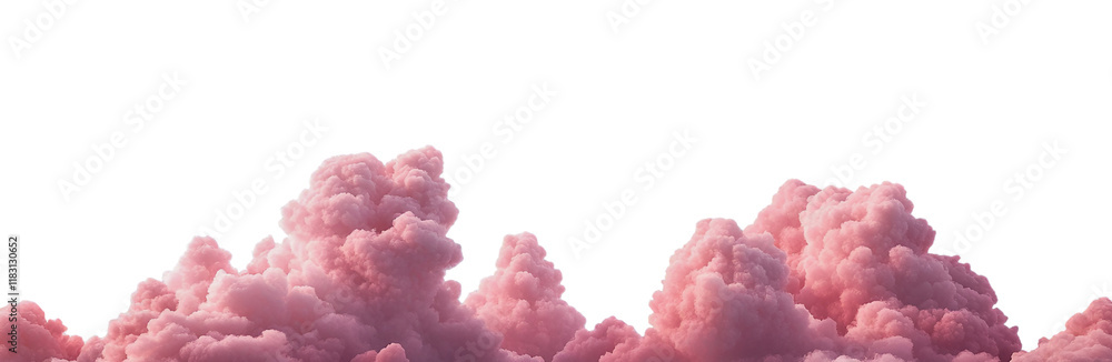 Fototapeta premium pink clouds on blue background