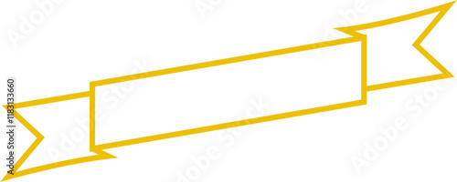 Ribbon banner bow colorful icon. Decoration line vector isolated on transparent background. Element symbol for award, gift, flag, frame, poster, promotion, art, modern and more